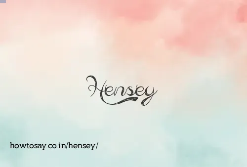 Hensey