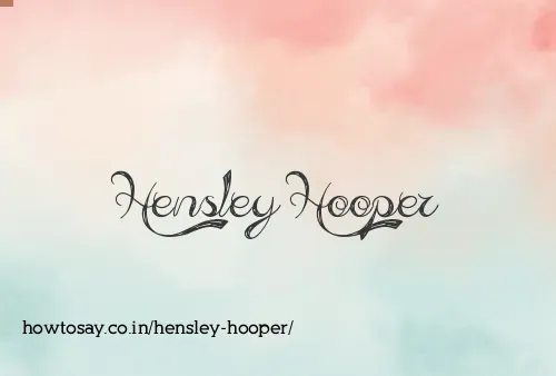 Hensley Hooper