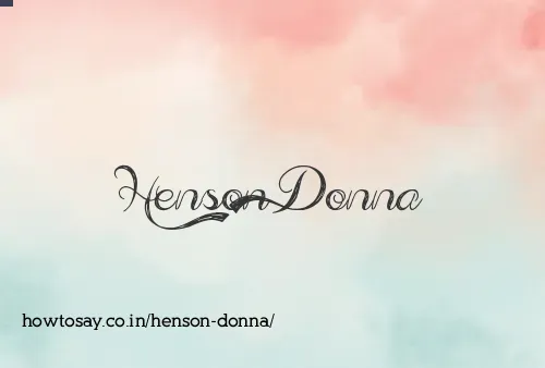 Henson Donna
