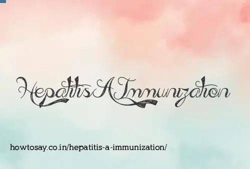 Hepatitis A Immunization