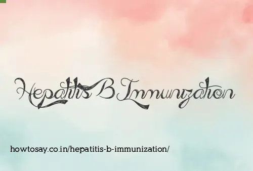 Hepatitis B Immunization