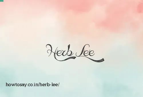 Herb Lee
