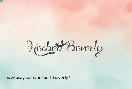 Herbert Beverly