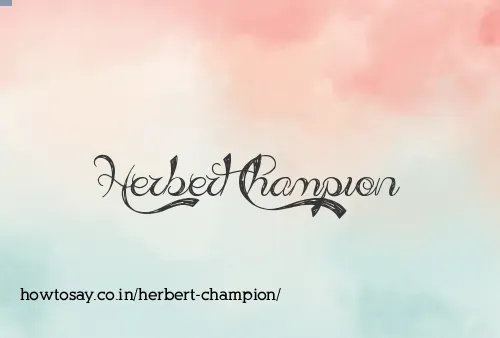 Herbert Champion