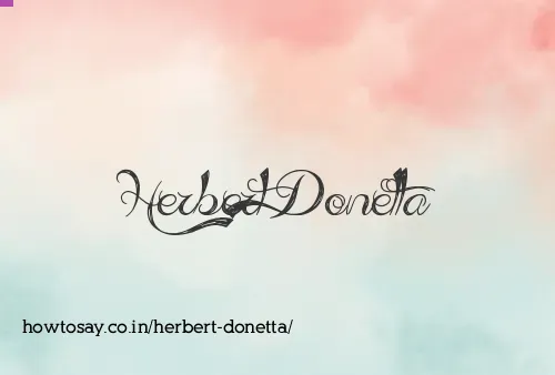 Herbert Donetta