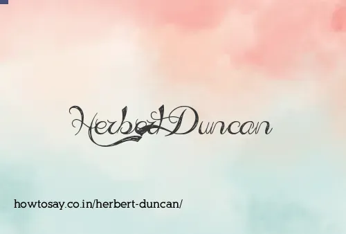 Herbert Duncan