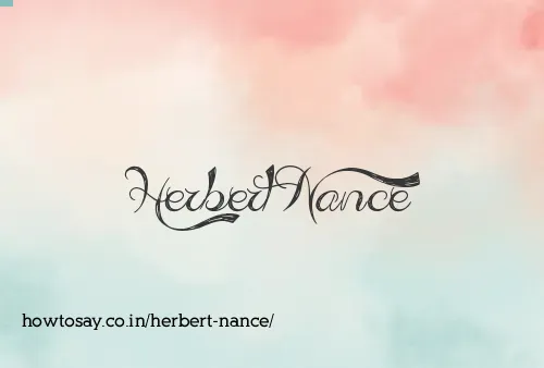 Herbert Nance