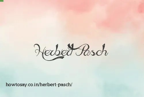 Herbert Pasch