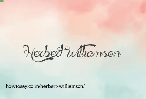 Herbert Williamson