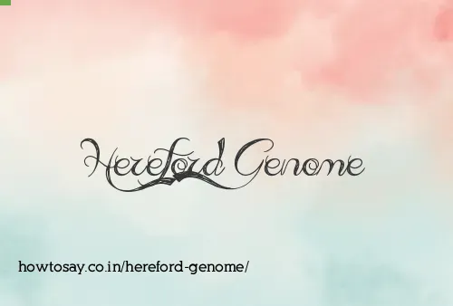 Hereford Genome