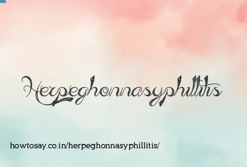 Herpeghonnasyphillitis