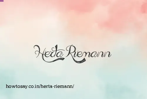 Herta Riemann