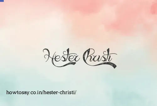 Hester Christi