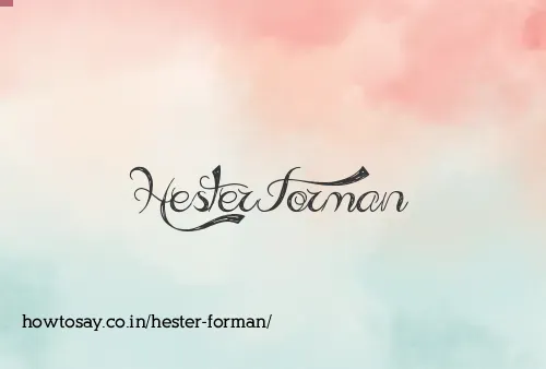 Hester Forman