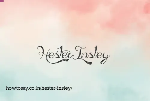 Hester Insley