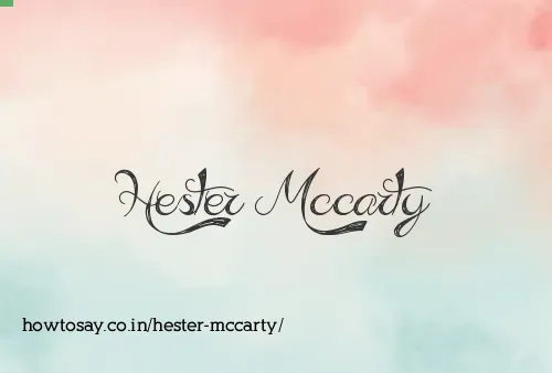 Hester Mccarty