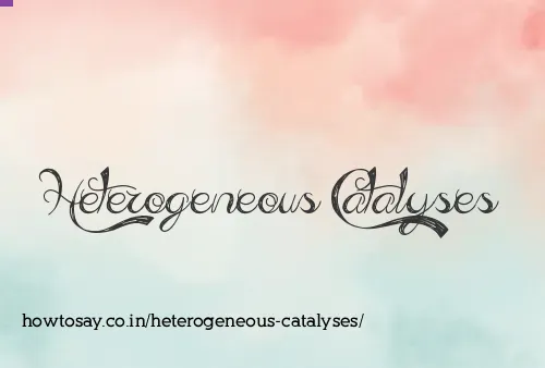 Heterogeneous Catalyses