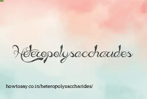 Heteropolysaccharides