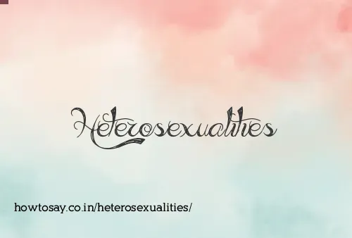 Heterosexualities