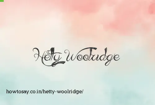 Hetty Woolridge