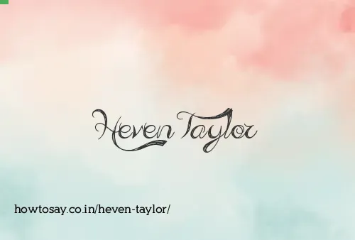 Heven Taylor