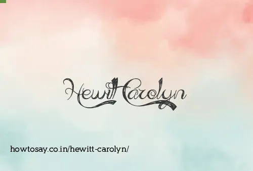 Hewitt Carolyn