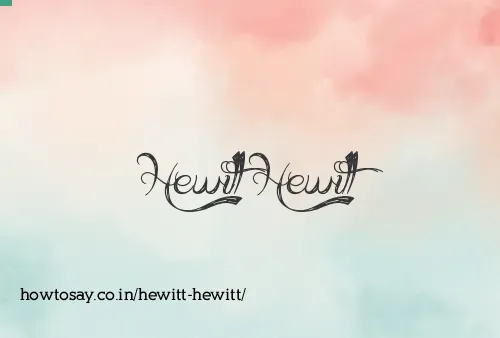 Hewitt Hewitt