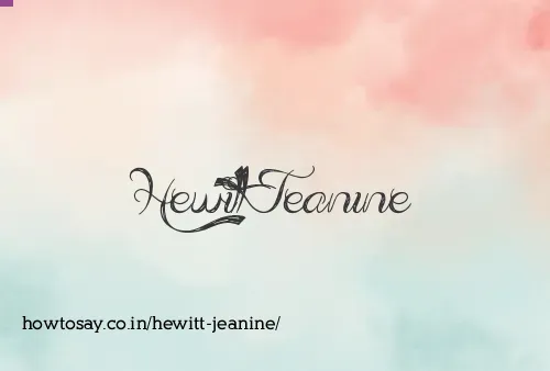 Hewitt Jeanine