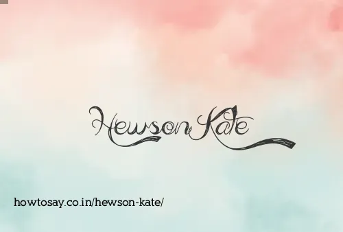 Hewson Kate