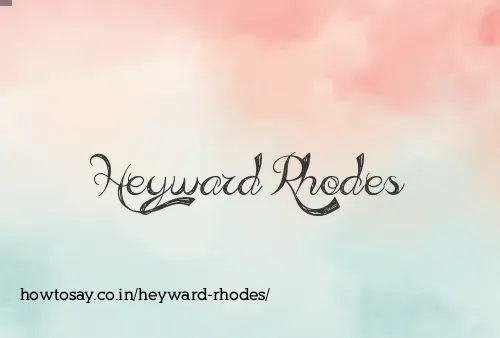 Heyward Rhodes