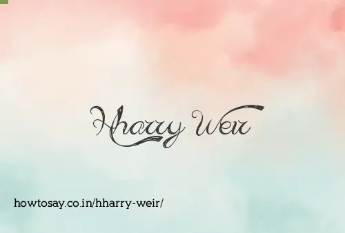 Hharry Weir