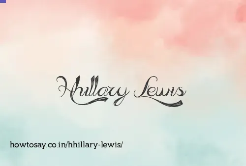 Hhillary Lewis