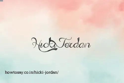 Hicki Jordan