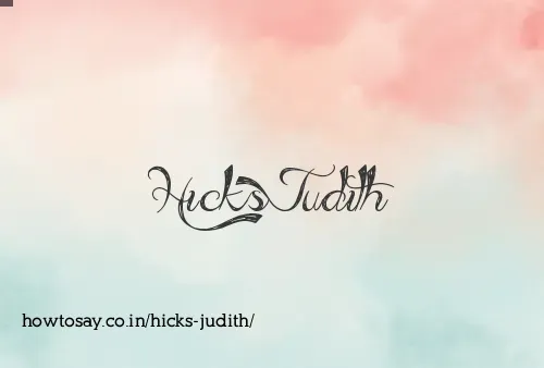 Hicks Judith