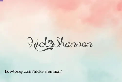 Hicks Shannon