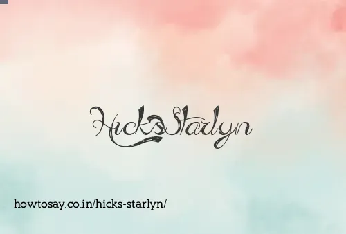 Hicks Starlyn