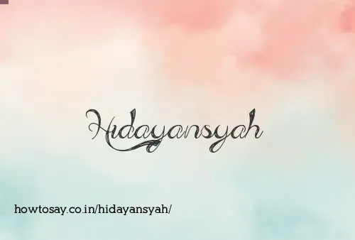 Hidayansyah