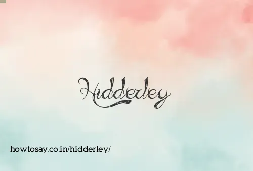 Hidderley
