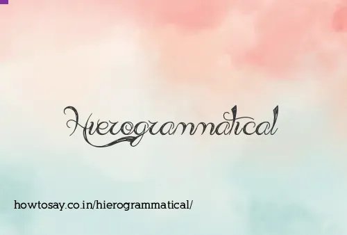 Hierogrammatical