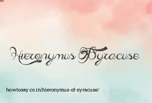 Hieronymus Of Syracuse