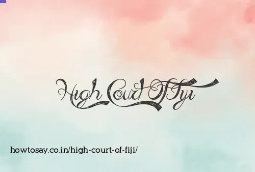 High Court Of Fiji