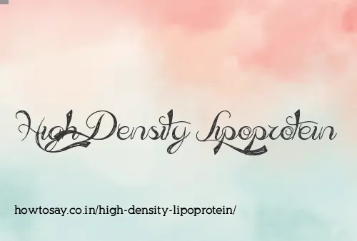 High Density Lipoprotein