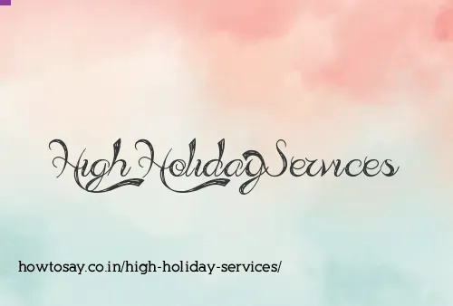 High Holiday Services