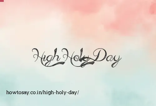High Holy Day