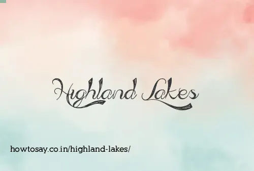 Highland Lakes