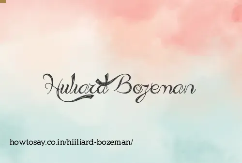 Hiiliard Bozeman