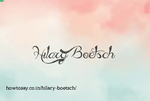 Hilary Boetsch