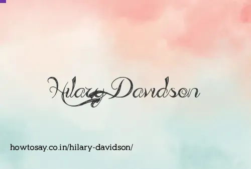 Hilary Davidson