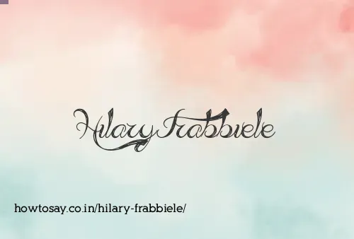 Hilary Frabbiele