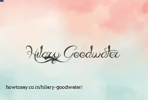 Hilary Goodwater